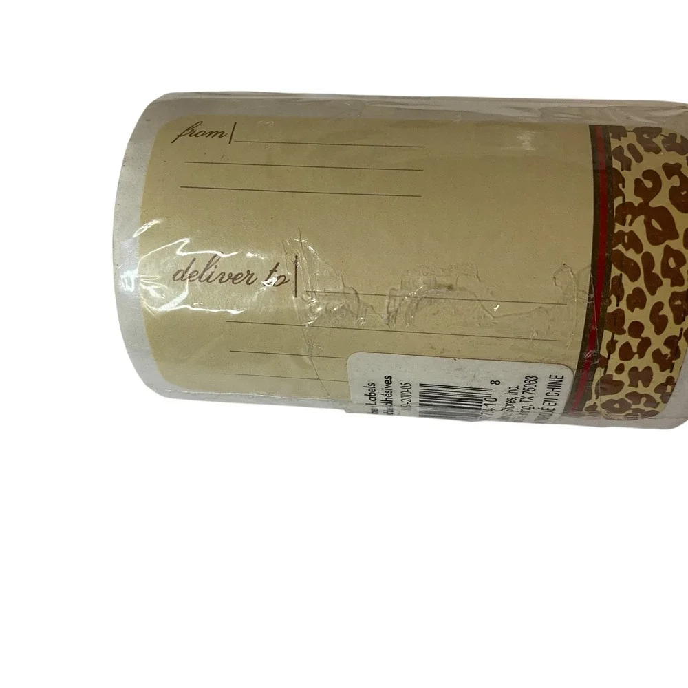 Adhesive Inventory Labels Lot‎ 168ct Animal Print Belong-To Deliver-To 2.5x3.5